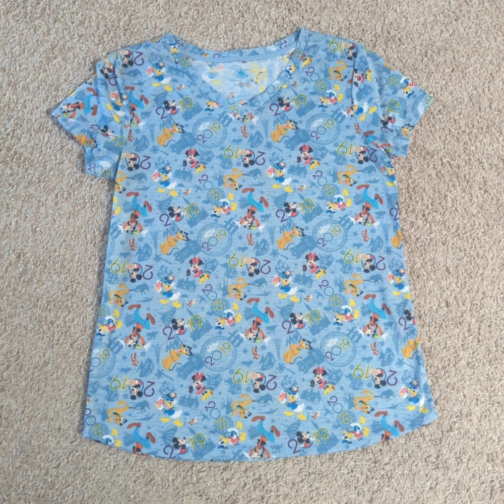 Disney 2019 All Over Graphic Shirt Large